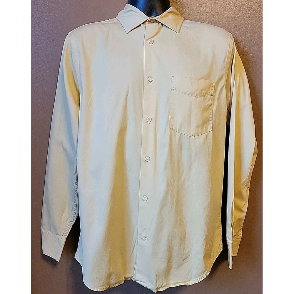 Banana Republic Men's Button Down Shirt Long Sleeve Yellow - (Med. 15-15.5)